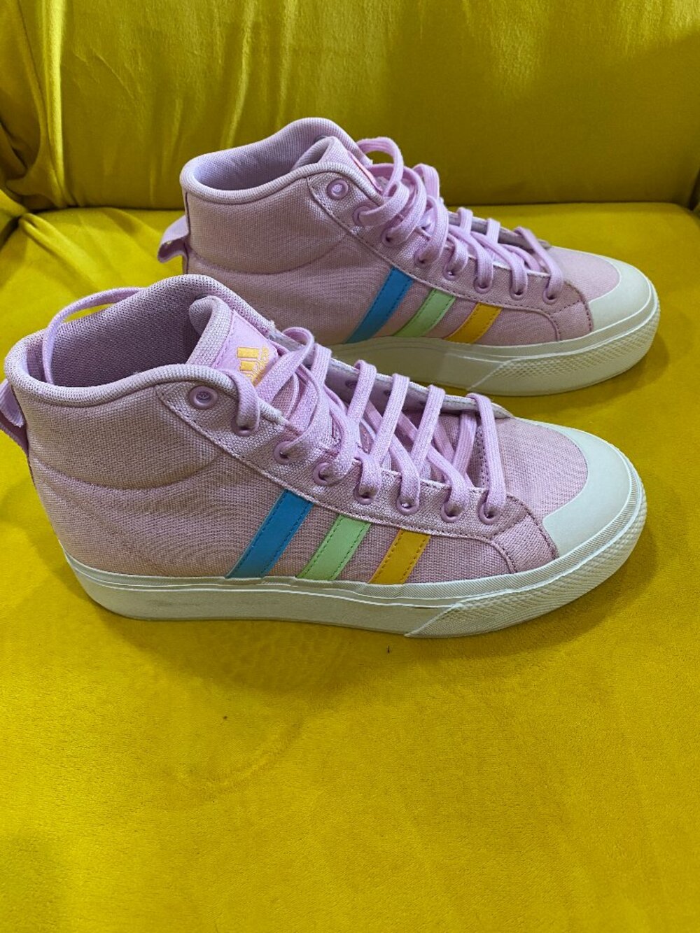 Adidas Bravada 2.0 Platform Mid Pink Multicolor Sneakers Women’s 9 ID5550